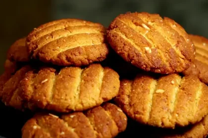 बेक्ड ठेकुआ - गुड़-आटे के कुरकुरे बिस्किट Eggless Wheat Biscuit with Jaggery